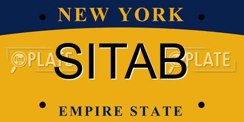 SITAB New York License Plate
