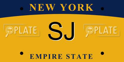 SJ New York License Plate