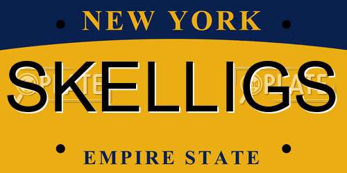 SKELLIGS New York License Plate