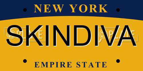 SKINDIVA New York License Plate