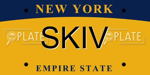 SKIV New York License Plate