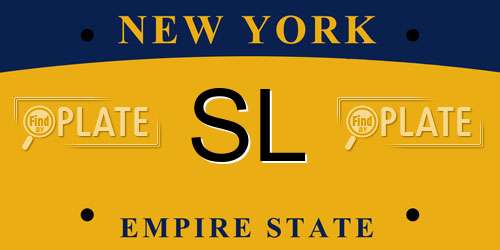 SL New York License Plate