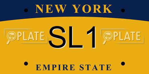 SL1 New York License Plate