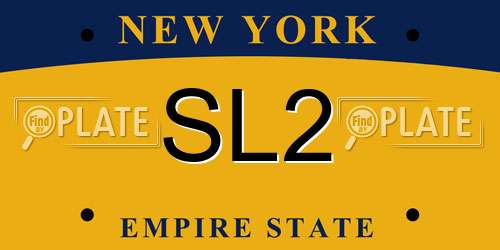 SL2 New York License Plate
