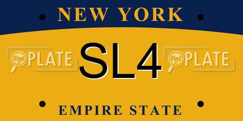 SL4 New York License Plate