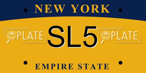 SL5 New York License Plate