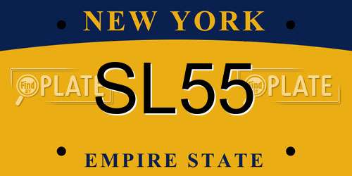 SL55 New York License Plate