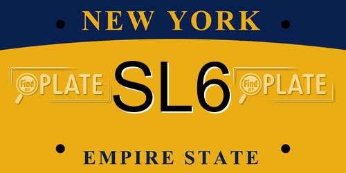 SL6 New York License Plate
