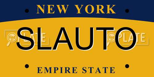 SLAUTO New York License Plate