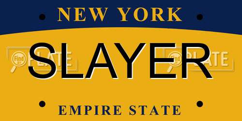 SLAYER New York License Plate