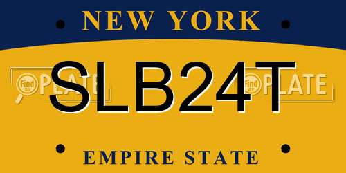SLB24T New York License Plate