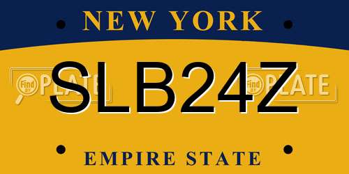 SLB24Z New York License Plate