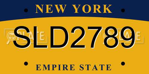 SLD2789 New York License Plate