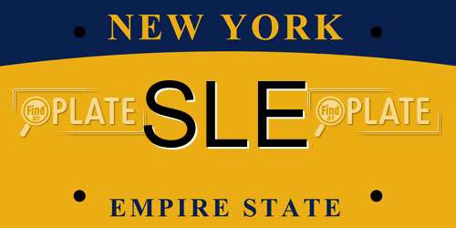 SLE New York License Plate