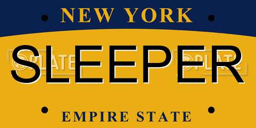 SLEEPER New York License Plate