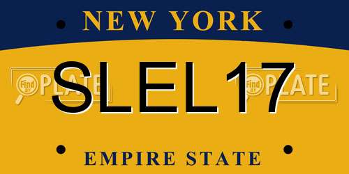 SLEL17 New York License Plate