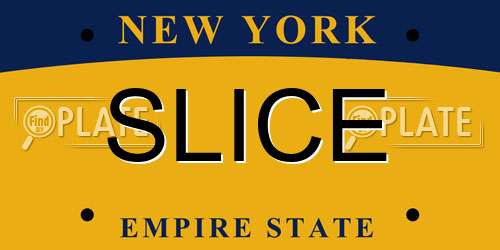 SLICE New York License Plate
