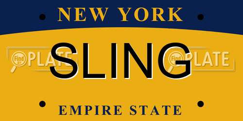 SLING New York License Plate