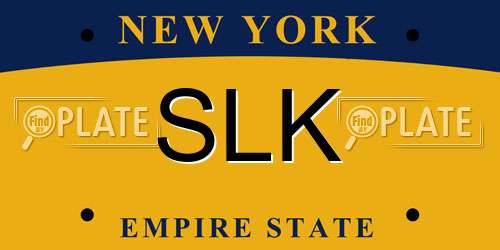 SLK New York License Plate