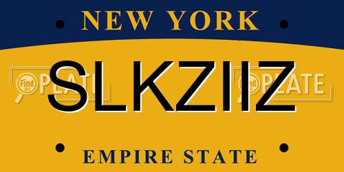 SLKZIIZ New York License Plate