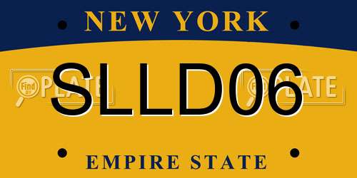 SLLD06 New York License Plate