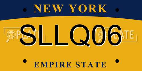 SLLQ06 New York License Plate