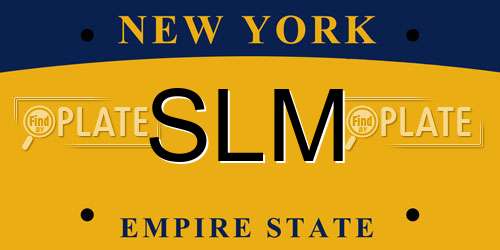 SLM New York License Plate
