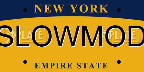 SLOWMOD New York License Plate