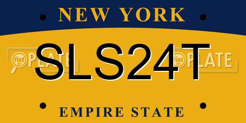 SLS24T New York License Plate