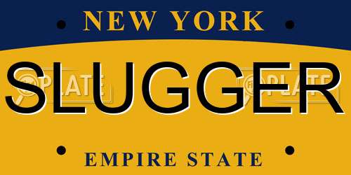 SLUGGER New York License Plate