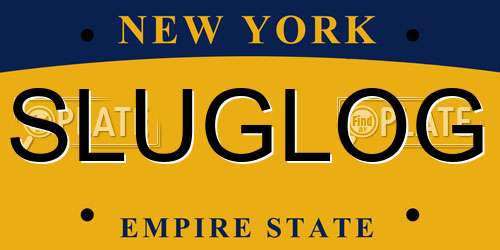 SLUGLOG New York License Plate