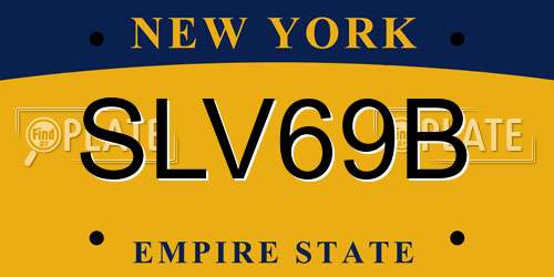SLV69B New York License Plate