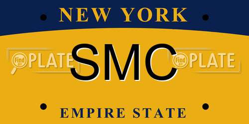 SMC New York License Plate