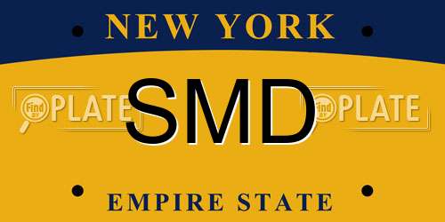SMD New York License Plate
