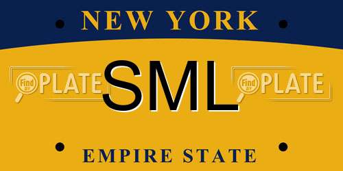 SML New York License Plate
