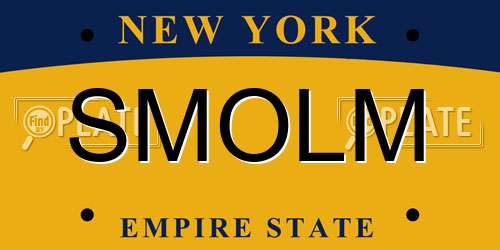 SMOLM New York License Plate