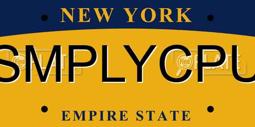 SMPLYCPU New York License Plate