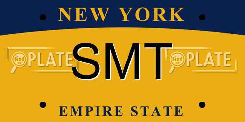 SMT New York License Plate
