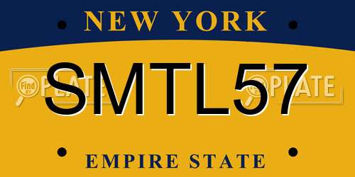 SMTL57 New York License Plate