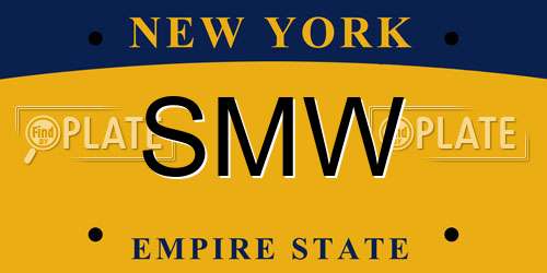 SMW New York License Plate
