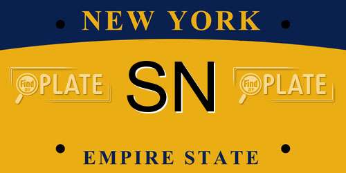 SN New York License Plate