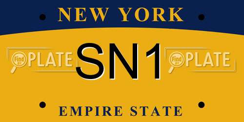 SN1 New York License Plate