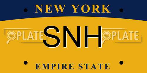 SNH New York License Plate