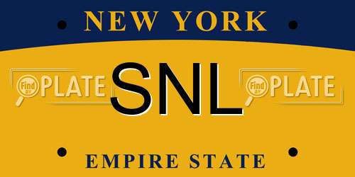 SNL New York License Plate