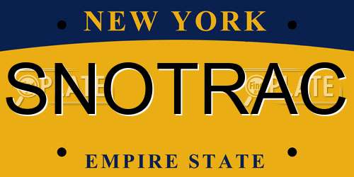 SNOTRAC New York License Plate