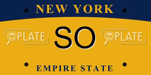 SO New York License Plate