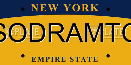 SODRAMTC New York License Plate