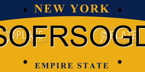 SOFRSOGD New York License Plate
