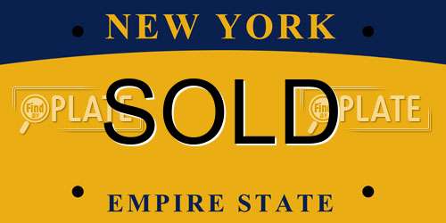 SOLD New York License Plate