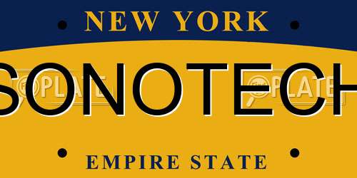 SONOTECH New York License Plate